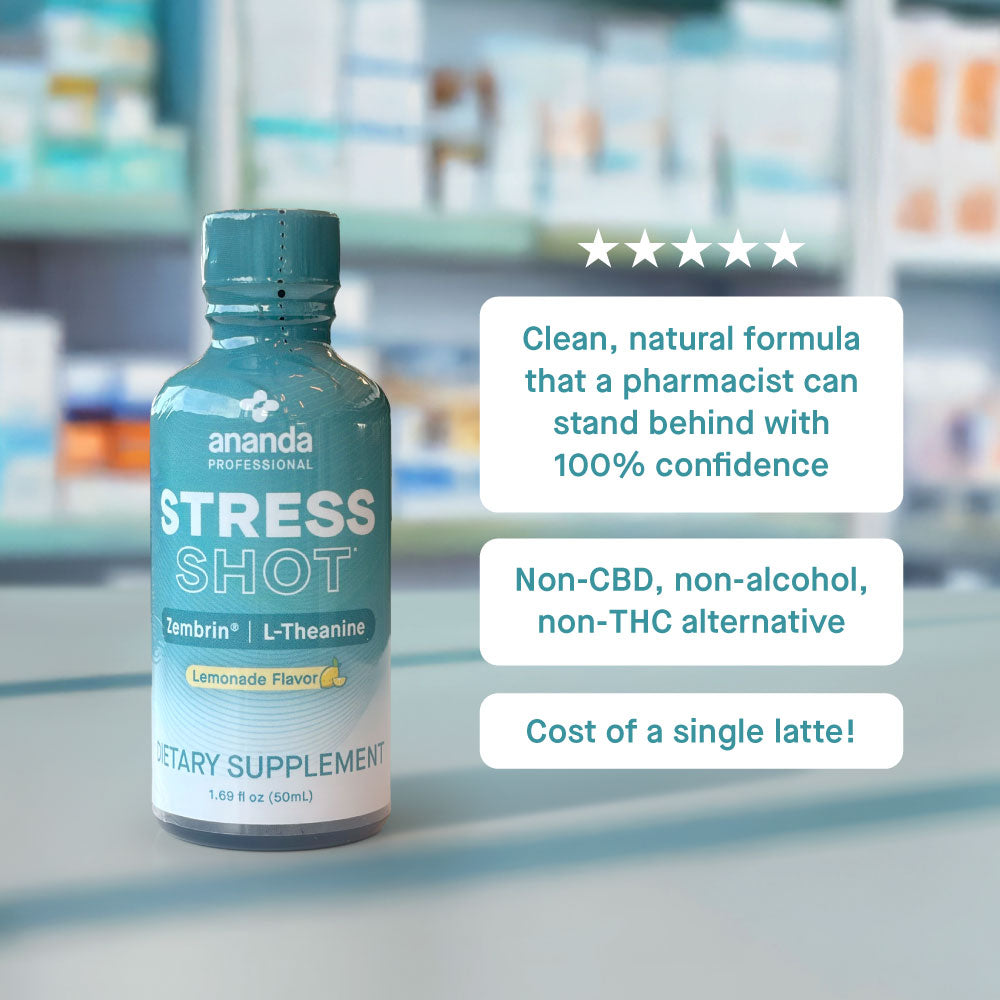 Ananda Stress Shot | Zembrin (kanna) + L-theanine | (4pk)